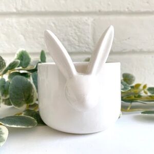 White Rabbit Ceramic Planter, trinket holder, etc